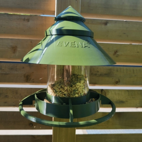 mangeoire oiseaux sauvage celeste murale vert olive