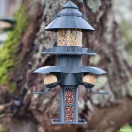 mangeoire oiseaux sauvage tour celeste gris anthracite